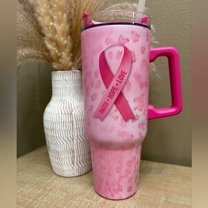 Pink Ribbon Travel Mug